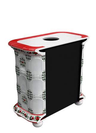 Печь камин КимрПечь Прованс Пристенный Маки с топкой Ладья 600