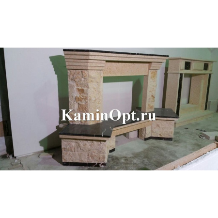 Камин Madeira Crocus Rosso дер. б. пристенный