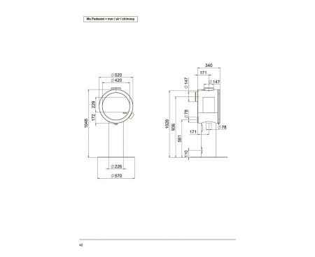 Печь камин Nordpeis Me Pedestal