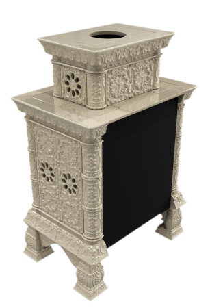 Печь камин КимрПечь Кострома Пристенный Двухъярусный Ваниль