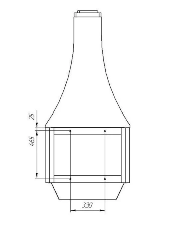 Камин Fireplace 16 подвесной