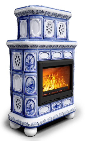 Печь-камин КимрПечъ Медальон Центральный Двухъярусный - Голландия