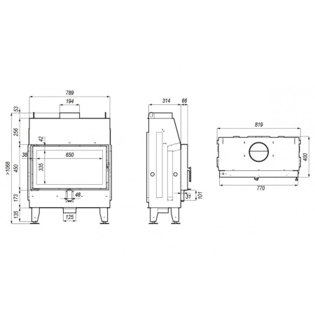 Топка DEFRO HOME IMPULS ME 10 кВт 770/450мм