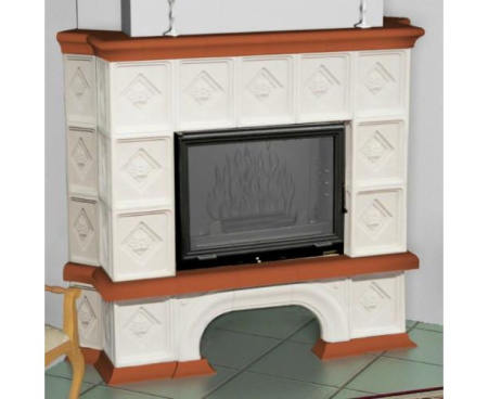 Камин Мета Унисон угловой с топкой Камилла 700П