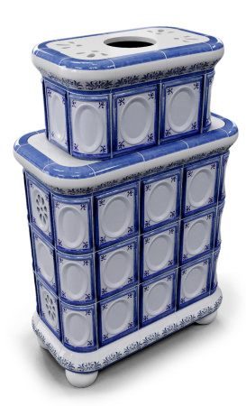 Печь камин КимрПечь Медальон Центральный Двухъярусный Голландия