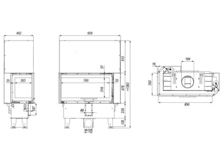 Топка Defro Home Intra ME BP Slim G