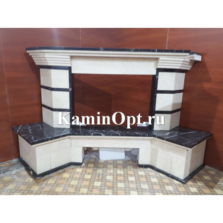 Камин Madeira Daniella Rosso дер. б. пристенный