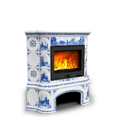 Печь камин КимрПечь Прованс с дровником Угловой Голландия с топкой Ладья 600