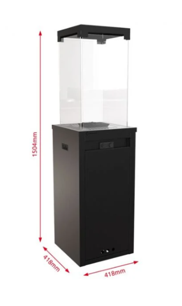 Газовый нагреватель Kratki PATIO/LIGHT, сталь, черный