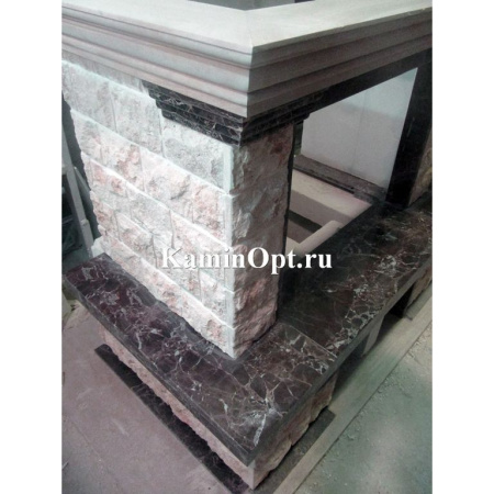 Камин Madeira Flora Rosso мрамор. б. угловой