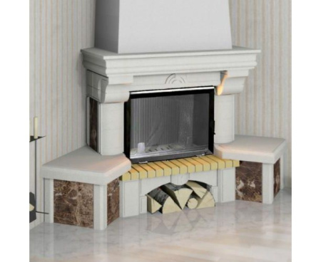 Камин Мета Элегия (имперадор) 800 угловой с топкой Камилла 800П