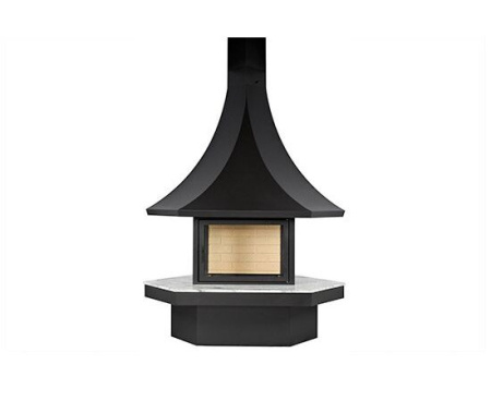 Камин Fireplace 23 угловой с остеклением