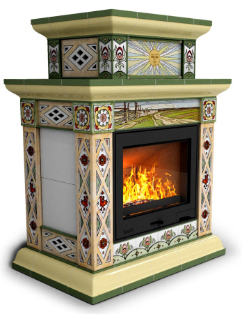 Печь камин КимрПечь Билибин Центральный Двухъярусный Осень