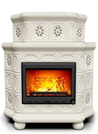 Печь камин КимрПечь Медальон Угловой Двухъярусный Ваниль