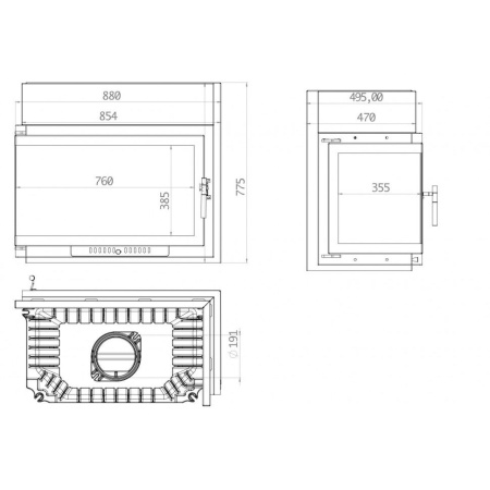 Топка ECHA-TECH Font/800/L 18 кВт