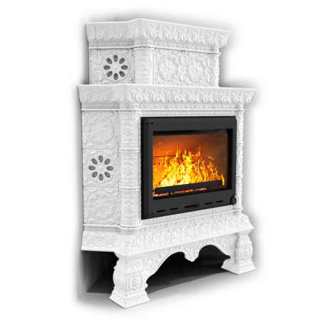 Печь камин КимрПечь Кострома Угловой Двухъярусный Белый