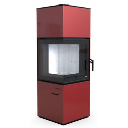 Печь камин DEFRO HOME QUADROOM 9,6 кВт красная сталь