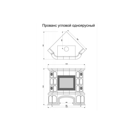 Печь камин КимрПечь Прованс с дровником Угловой Лето с топкой Ладья 600 Печь камин КимрПечь Прованс с дровником Угловой Лето с топкой Ладья 600