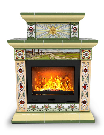 Печь камин КимрПечь Билибин Центральный Двухъярусный Осень