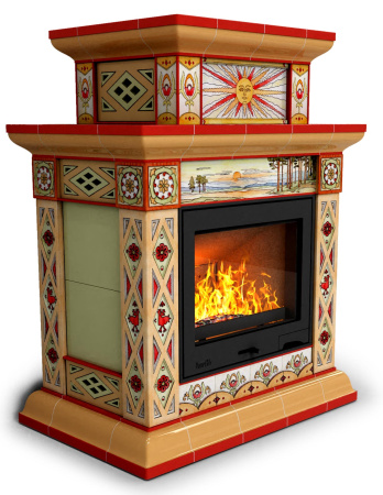 Печь камин КимрПечь Билибин Центральный Двухъярусный Лето