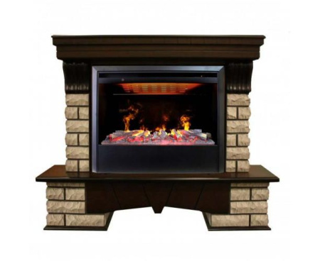 Камин RealFlame Country Rock 26 (античный дуб) с 3D Helios 26 SBG