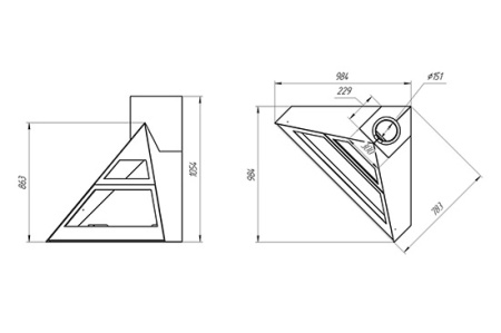 Камин Fireplace 15 подвесной