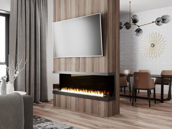 Биокамин "Русский огонь" Честер Фронт 1500 с защитным стеклом и стемалитом