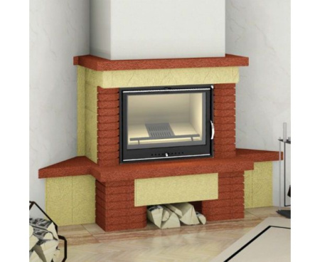 Камин Мета Аккорд с топкой Эльба АКВА 700Ш угловой