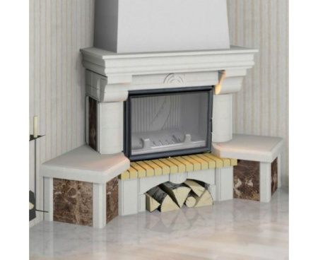 Камин Мета Элегия (имперадор) 800 угловой с топкой Камилла 800
