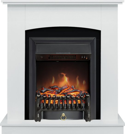 Каминокомплект Barcelona SFT (Разборный) - Белый с очагом Fobos FX Black