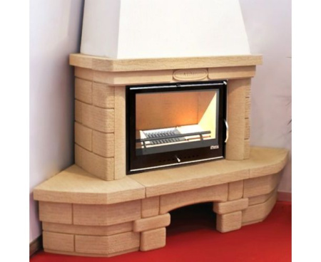 Камин Мета Альт с топкой Эльба 700Ш угловой