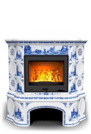 Печь камин КимрПечь Прованс с дровником Угловой Голландия с топкой Ладья 600