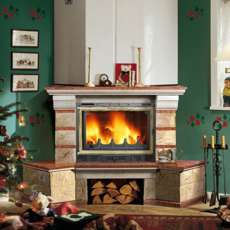 Камин Madeira Dora Rosso дер. б. угловой