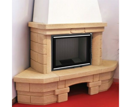 Камин Мета Альт с топкой Рона 714Ш угловой