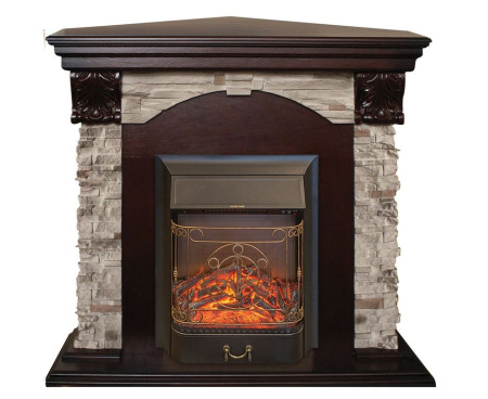 Камин RealFlame Dublin Rock Corner AO с Majestic LUX BL S Камин RealFlame Dublin Rock Corner AO с Majestic LUX BL S