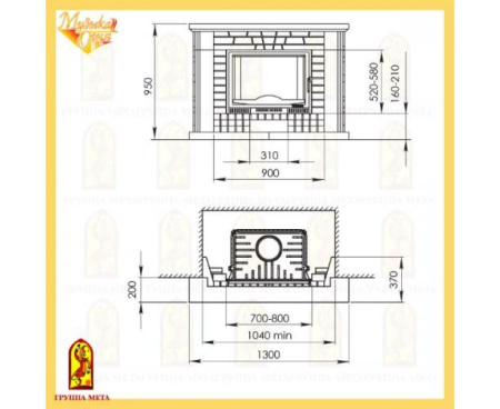 Камин Мета Симфония с топкой Эльба 700П Камин Мета Симфония с топкой Эльба 700П
