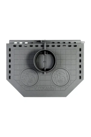 Печь ЭкоКамин Бавария ПАНОРАМА ПРИЗМА с плитой