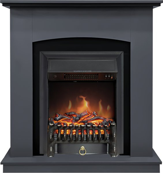 Каминокомплект Barcelona SFT (Разборный) - Серый графит с очагом Fobos FX Black