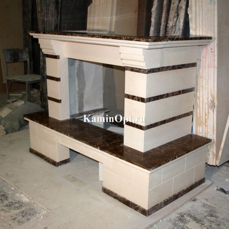 Камин Madeira Daniella Rosso дер. б. пристенный