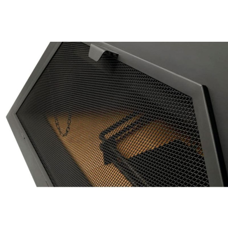 Камин Traforart MADRID FRONTAL наклонная труба вправо чёрный