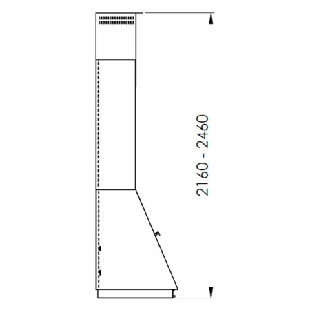 Камин Traforart MADRID FRONTAL наклонная труба вправо чёрный