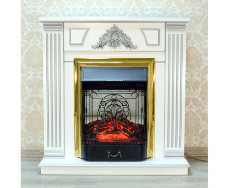 Камин ФАРРО 2Д (серебро) с Маджестик/Фобос