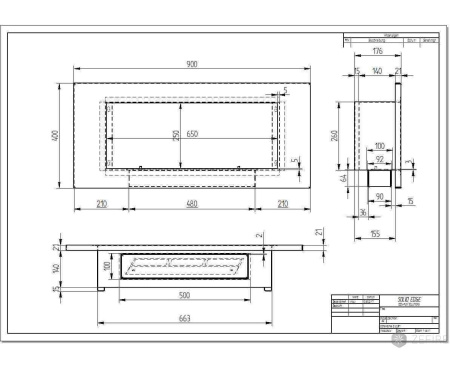 Биокамин ZeFire Elliot horizontal 900 Биокамин ZeFire Elliot horizontal 900