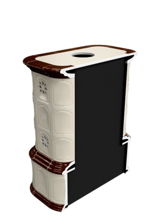 Печь камин КимрПечь Прованс с дровником Пристенный Шоколад с топкой Ладья 600 Печь камин КимрПечь Прованс с дровником Пристенный Шоколад с топкой Ладья 600