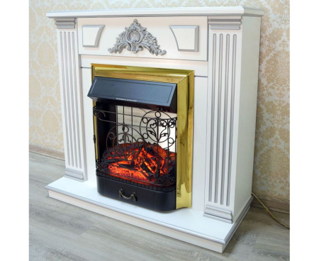 Камин ФАРРО 2Д (серебро) с Маджестик/Фобос