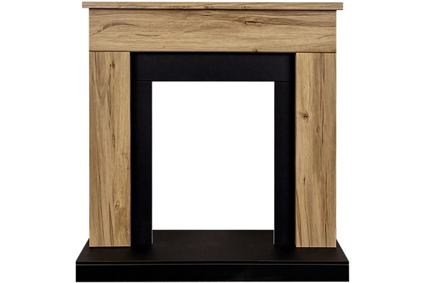 Каминокомплект Bergen (Разборный) - Дуб галифакс (Ширина 900 мм) с очагом Majestic FX Brass