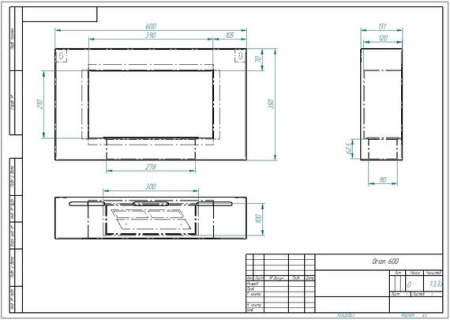 Биокамин ZeFire Orion 600 Биокамин ZeFire Orion 600