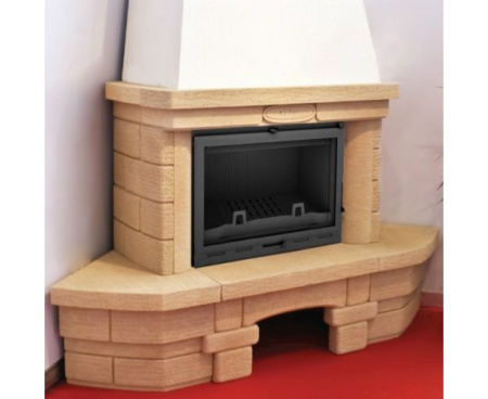 Камин Мета Альт с топкой Оптима 701Ш АКВА угловой