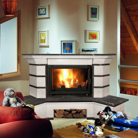 Камин Madeira Daniella Dark Chokolate угловая мрамор б.