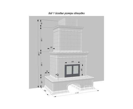 Камин Ceramica Птицы с дровником